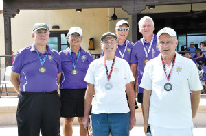Men’s 3.0 Medalist - Gold- Ted Wierman & Mark Wong (Pair on Left) - Silver (white shirts in front) Bill Harvey & Rich Ferris, Bronze - Peter Bratz and Lutz Pape (L to R)undefined
