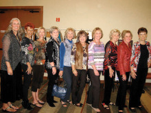 Fashion Show models, left to right: Cheri Utsler, Susie Land, Marlene Diskin, Jeanne Bianchini, Helga Stone, Janice Neal, Judy Smith, Linda Whittington, Linda Harvey and June Nichols. undefined