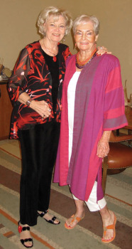 Model Linda Whittington, left, with volunteer Pat Hartgrove. undefined