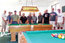 The participants in the first 8-ball tournament. undefined