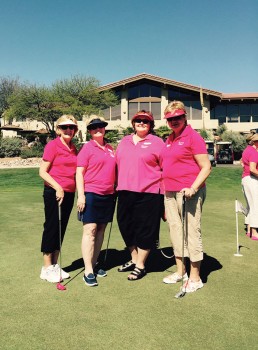 The SBR Ranchette Putters officers from left to right: Linda Nicholson, Jeannie Bianchini, Mary Schlachter and Camille Hovmiller