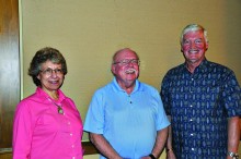 Jeff Johnson, Mike Neal and Gloria Quigg are members of the SBR Ranch genealogy club.