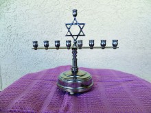 Menorah given to SBCO member upon her engagement 59 years ago. Photo by Ken Siarkiewicz