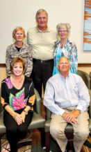 SBRTA Officers: seated, President Janice Neal and Vice President Steve Ordahl; standing, Treasurer Linda Bowman, Membership Chairperson Ted Wierman and Events Chairperson Sheila Bray. Not pictured, Secretary Rich Ferris