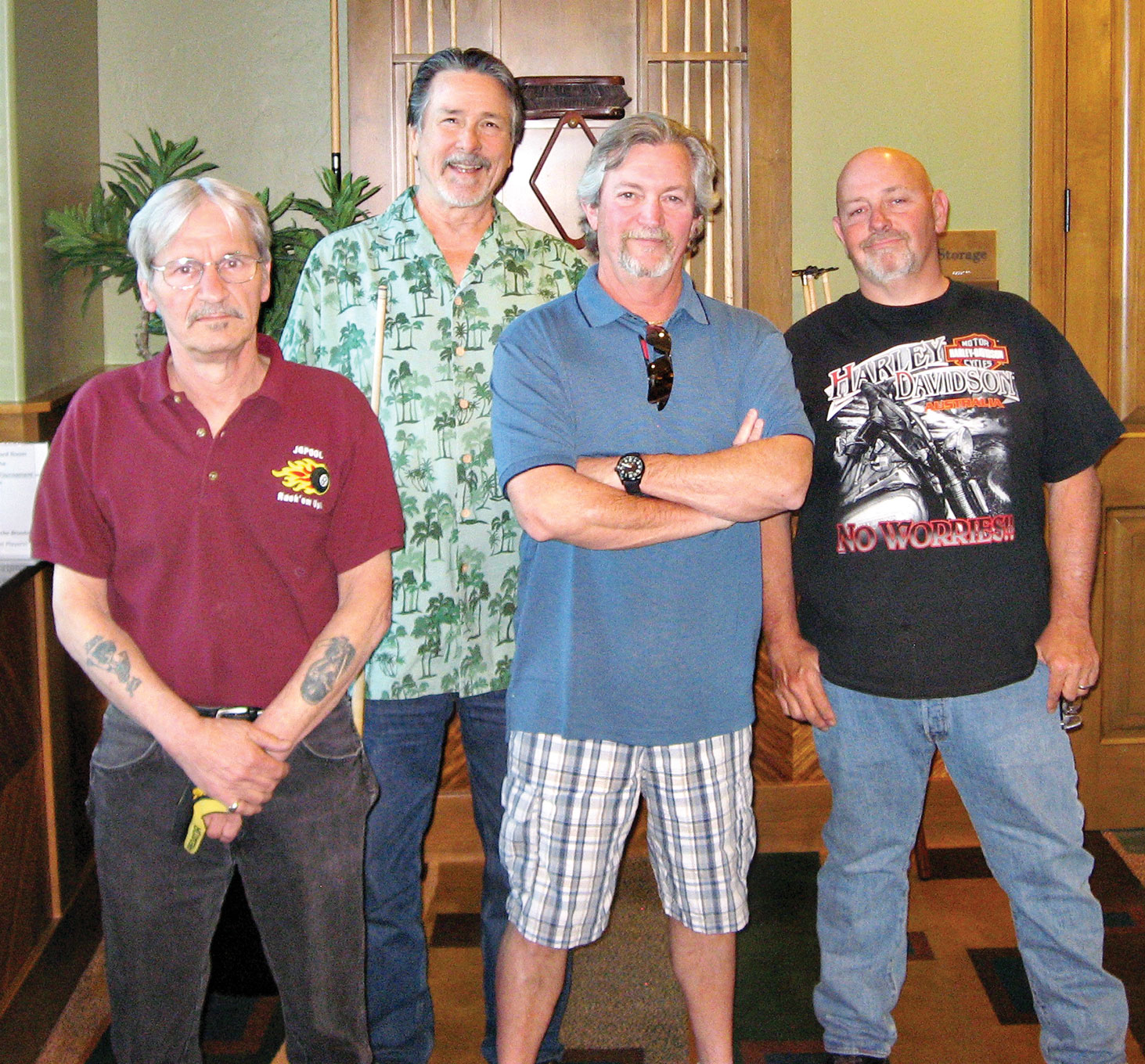 Joe Giammarino, second place; Tom Barrett, first place; Dominic Borland (TD), Les Brown (Ranch), third place. Not pictured is Bruce Fink, fourth place.