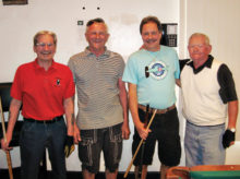Left to right: Joe “Fast Eddie” Giammarino, Tom “Ski” Kaliski, Paul “Bankster” Callas and John “Hole in One” McKinney