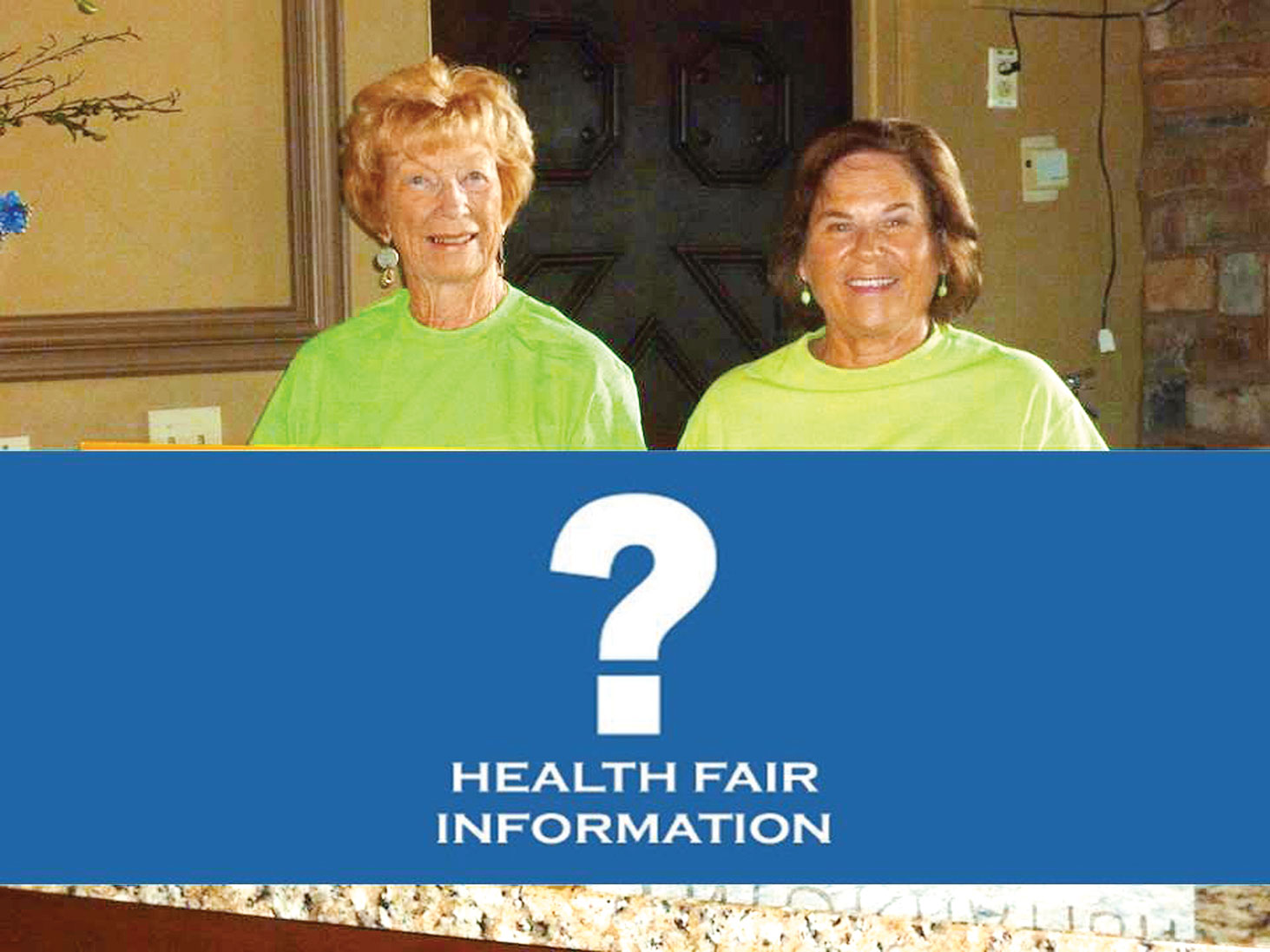 Look for the Information Center at the October Health Fair