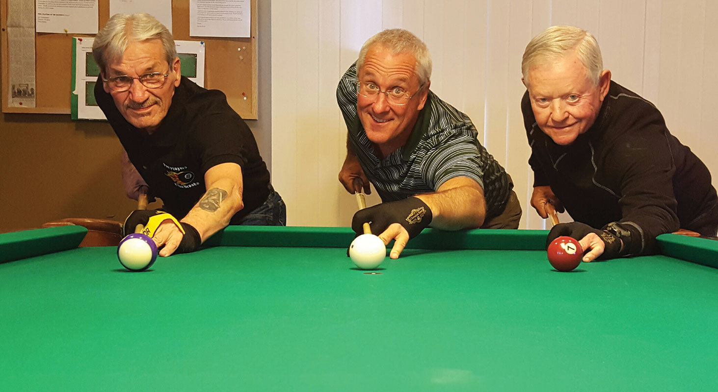 Left to right: Joe “Fast Eddie” Giammarino, Jim Donat and John “Hole in One” McKinney