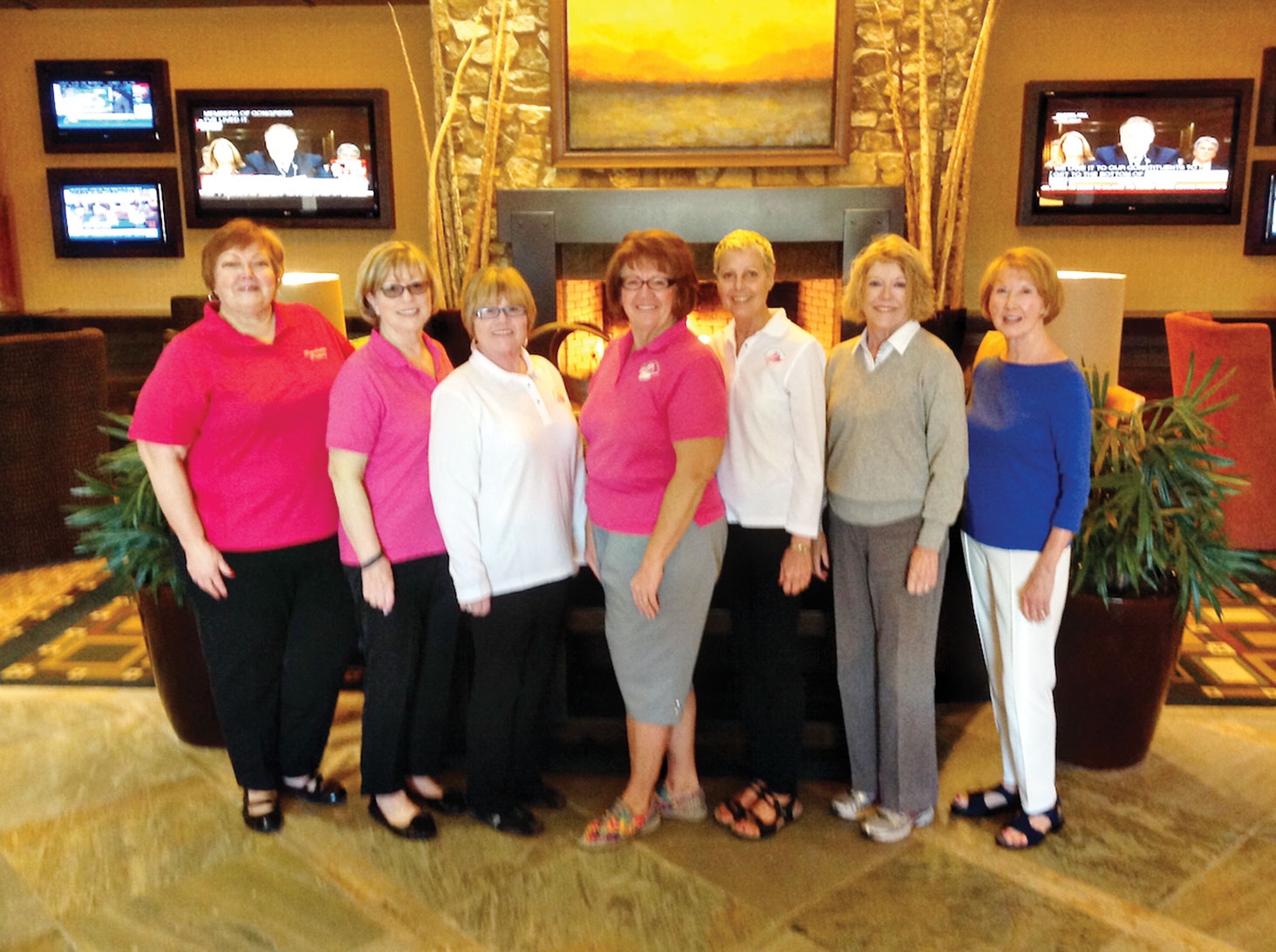 The 2017 Ranchette Putters Board Members, from left: Mary Schlachter, treasurer; Jeannie Bianchini, statistician; Marian Bianchini, membership coordinator; Nancy Galant, president; Cindy Heck, event coordinator; Vicki Godbey, vice president and Terry Barringer, secretary. Photo by Deb Lawson