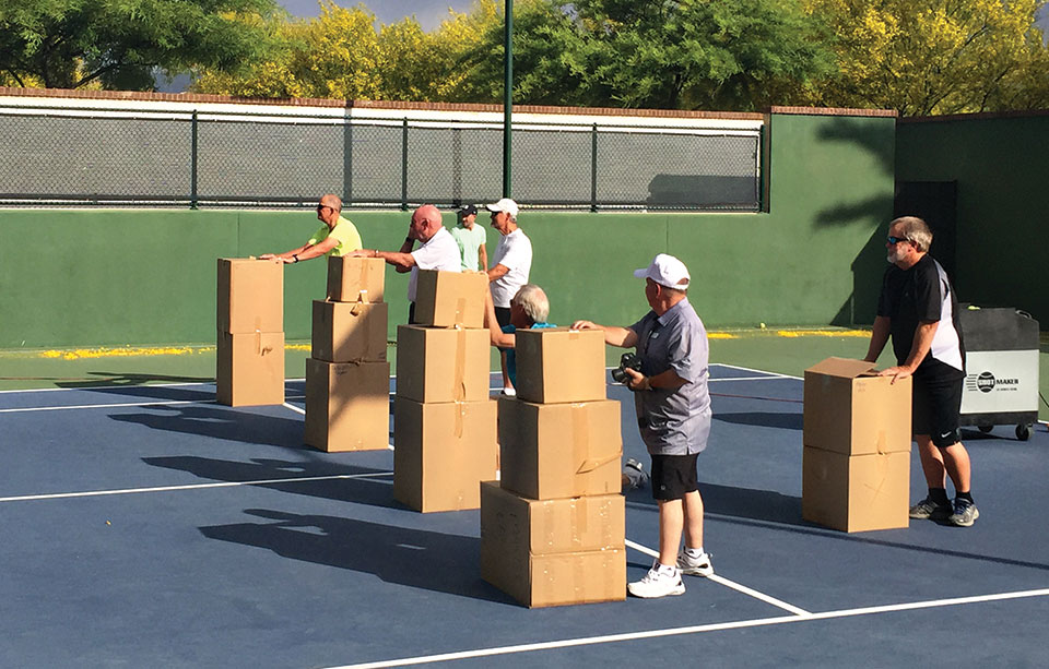 Tennis challenge boxes