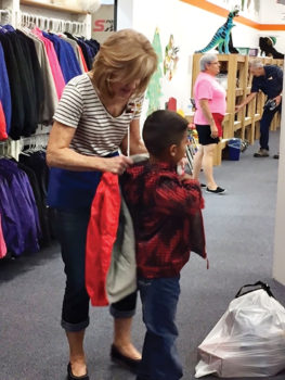 At Kids’ Closet a volunteer “personal shopper” assists every child.