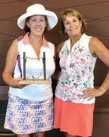 2017 Telegraph Winner Deb Shelton, left, with the 2016 Telegraph Winner Michelle Carter