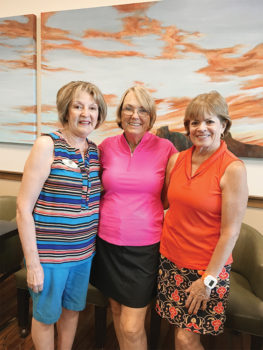 Left to right: Linda Nicholson, membership coordinator; Tove Pape, lead captain and Janice Neal, group coordinator.