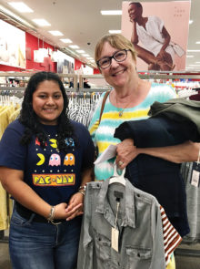 Roselina Cota and her Teen Closet “personal shopper,” Mary Ewald, shop at Target.