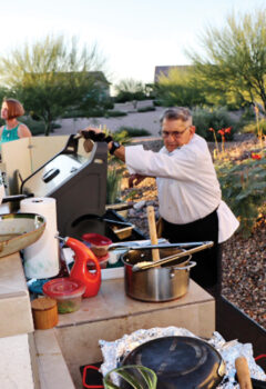 Chef Bill Allen preparing a memorable meal. Photo by Bill Nixon.