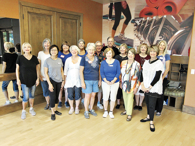 Fall is here and so is the first line dance class. These happy dancers are already enjoying their first Saturday on the floor in the Hacienda. This class continues through Dec. 14, then a Christmas party comes. So soon?