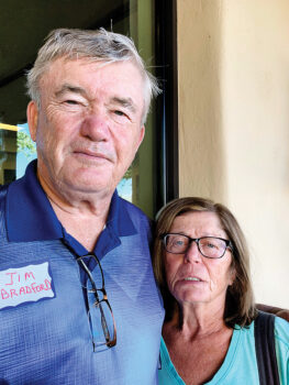 Jim and Jacquie Bradford are here from Michigan. They live in Unit 14B and when not working, Jim is looking forward to active sports such as playing golf, hiking, and biking. They also enjoy book clubs.