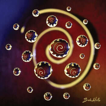 Water Droplets - Colorful Spiral (Photo by Bob Hills)