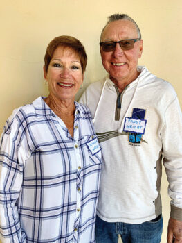 Linda and Randy Wright from Lake Havasu enjoy pickleball, walking, swimming, and ballroom dancing. They are at home in Unit 8.