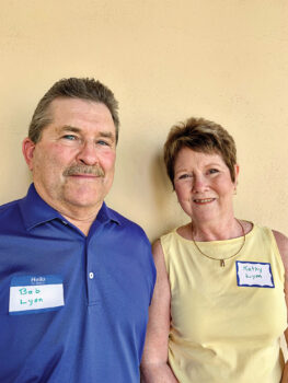 Bob and Kathy Lyon are snowbirds from Iowa. Kathy is here to enjoy the amenities. Bob is drawn to golf, the fitness center, and pool. They live in Unit 4B.