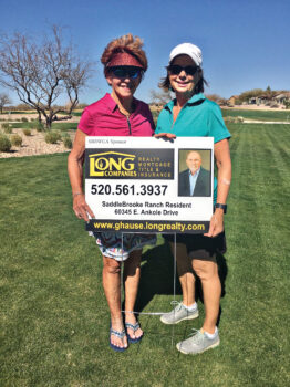 Sudden death playoff competitors Judy Callahan and Susan Ness