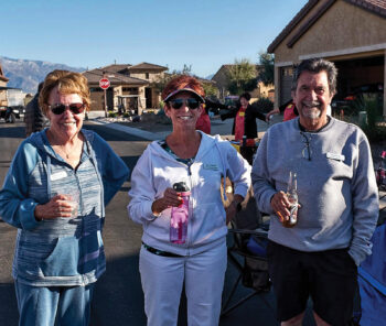 Nancy Tuel, CJ Utecht, and Floyd Tuel enjoy an evening at the drive-in during Unit 8A’s “Drive-In” Through the Years event on March 19.
